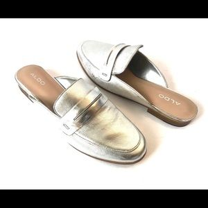 ALDO Women’s SHAHAN Mule Slip Ons in Silver